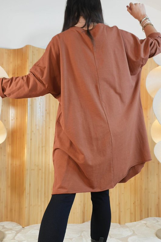 Leopard Panel Top Rust